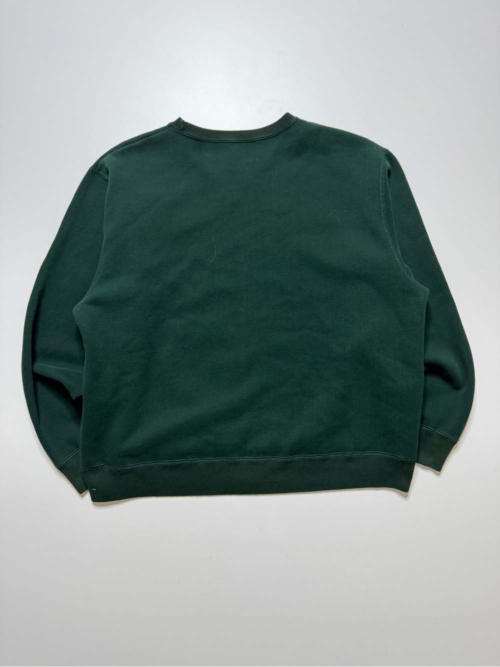 Vintage Club Monaco Word Crewneck Sweatshirt Mens Large Forest Green Boxy - Picture 2 of 6